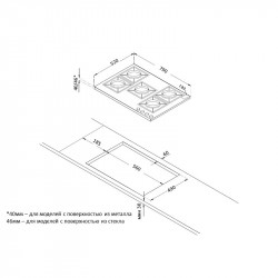 Встраиваемая варочная панель KORTING HG 761 CTGN купить в Санкт-Петербурге и Москве