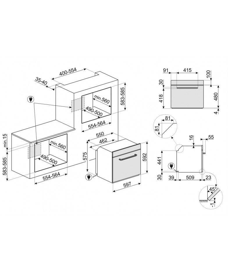 Духовой шкаф Smeg SF6905P1