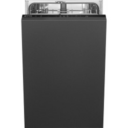 Встраиваемая посудомоечная машина SMEG ST4522IN,  узкая, ширина 44.6см, полновстраиваемая, загрузка 9 комплектов, черный купить 