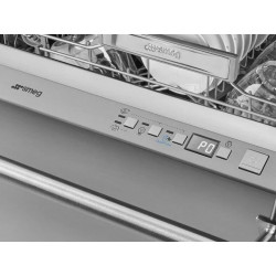 Встраиваемая посудомоечная машина SMEG ST4522IN,  узкая, ширина 44.6см, полновстраиваемая, загрузка 9 комплектов, черный купить 
