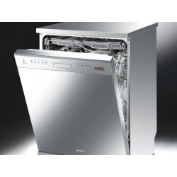 Встраиваемая посудомоечная машина SMEG ST4522IN,  узкая, ширина 44.6см, полновстраиваемая, загрузка 9 комплектов, черный купить 