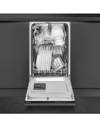 Встраиваемая посудомоечная машина SMEG ST4512IN,  узкая, ширина 44.6см, полновстраиваемая, загрузка 9 комплектов, черный купить 