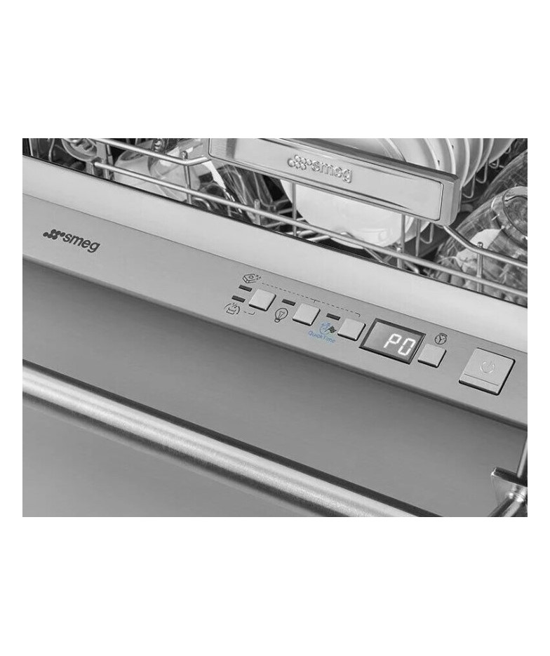 Встраиваемая посудомоечная машина SMEG ST4512IN,  узкая, ширина 44.6см, полновстраиваемая, загрузка 9 комплектов, черный купить 