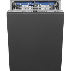 Встраиваемая посудомоечная машина SMEG STL333CL,  полноразмерная, ширина 59.8см, полновстраиваемая, загрузка 13 комплектов, сере