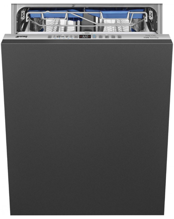 Встраиваемая посудомоечная машина SMEG STL333CL,  полноразмерная, ширина 59.8см, полновстраиваемая, загрузка 13 комплектов, сере