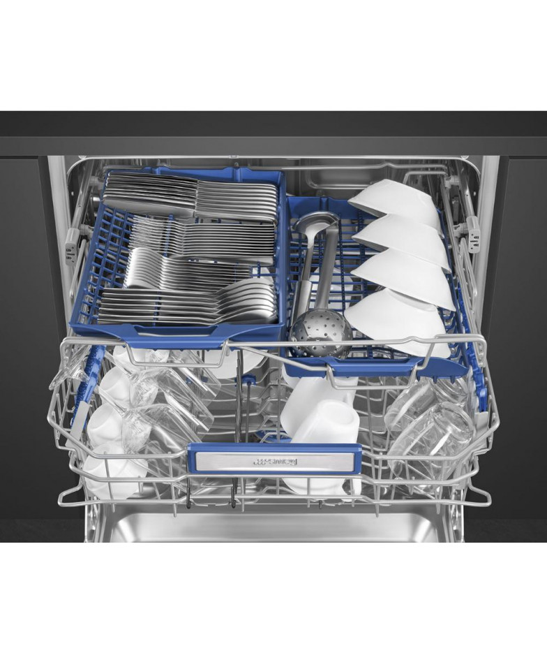 Встраиваемая посудомоечная машина SMEG STL333CL,  полноразмерная, ширина 59.8см, полновстраиваемая, загрузка 13 комплектов, сере