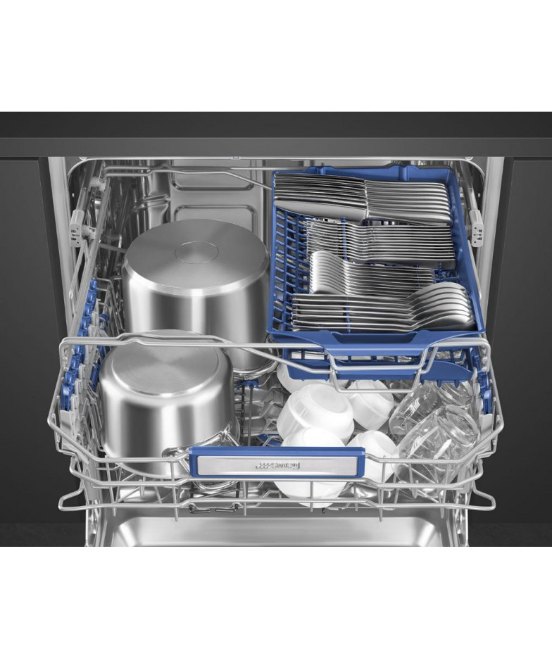 Встраиваемая посудомоечная машина SMEG STL333CL,  полноразмерная, ширина 59.8см, полновстраиваемая, загрузка 13 комплектов, сере