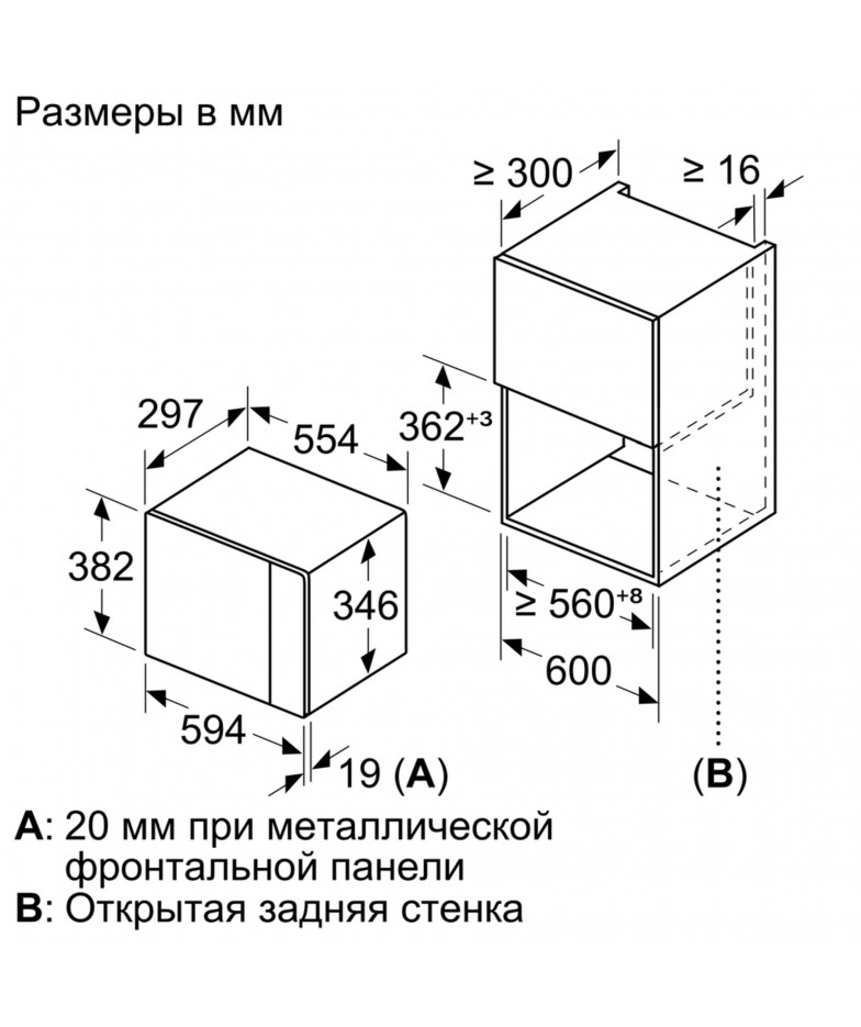 Встраиваемая микроволновая печь BOSCH BFL524MS0 купить в Санкт-Петербурге и Москве
