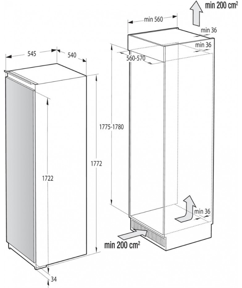 Встраиваемый морозильный шкаф Gorenje FNI4181E1 купить в Санкт-Петербурге и Москве