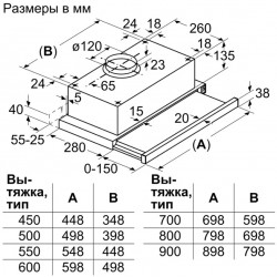 Встраиваемая вытяжка BOSCH DFT63CA50Q купить в Санкт-Петербурге и Москве