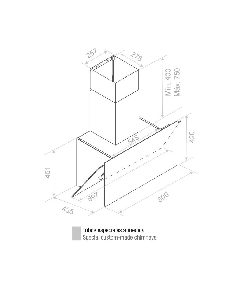 Вытяжка Pando P-730/90 CR NE+BL V. 1050 SEC PLUS купить в Санкт-Петербурге и Москве