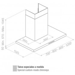 Вытяжка Pando P-401/90 IX V.850 SEC 230/50 купить в Санкт-Петербурге и Москве