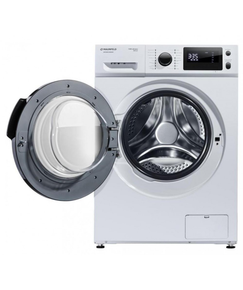 Стиральная машина MAUNFELD MFWM1586WH, с фронтальной загрузкой, с паром, 8кг, 1500об/мин, с сушкой, инверторная купить в Санкт-П