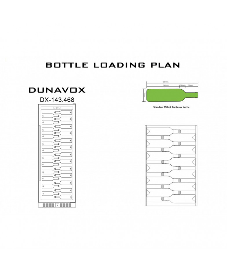 Винный шкаф Dunavox DX-143.468SS купить в Санкт-Петербурге и Москве