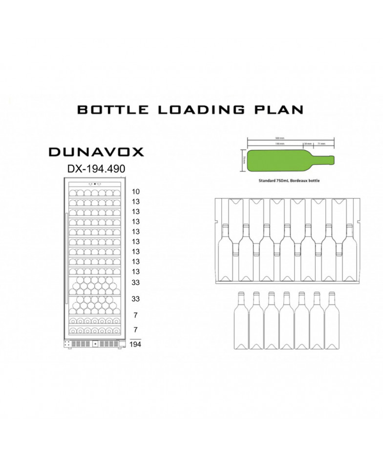 Винный шкаф Dunavox DX-194.490SSK купить в Санкт-Петербурге и Москве