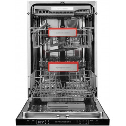 Встраиваемая посудомоечная машина KUPPERSBERG GS 4557,  узкая, ширина 44.8см, полновстраиваемая, загрузка 11 комплектов купить в