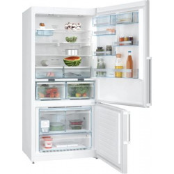 Full NoFrost, Serie   6, Габариты 186x86x81, Общий пол. объем: 619 (х:479, м:140),белый, Цифровой LCD дисплей, Внешние высокие м