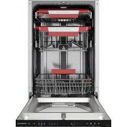 Встраиваемая посудомоечная машина KUPPERSBERG GLM 4581,  узкая, ширина 44.8см, полновстраиваемая, загрузка 10 комплектов, серебр