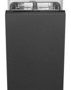 Встраиваемая посудомоечная машина SMEG ST4512IN,  узкая, ширина 44.6см, полновстраиваемая, загрузка 9 комплектов, черный купить 