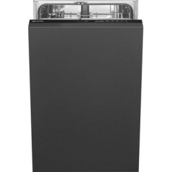 Встраиваемая посудомоечная машина SMEG ST4512IN,  узкая, ширина 44.6см, полновстраиваемая, загрузка 9 комплектов, черный купить 