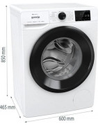 Стиральная машина узкая Gorenje WPNEI82SBSWIFI/C, с фронтальной загрузкой, с паром, 8кг, 1200об/мин, инверторная купить в Санкт-