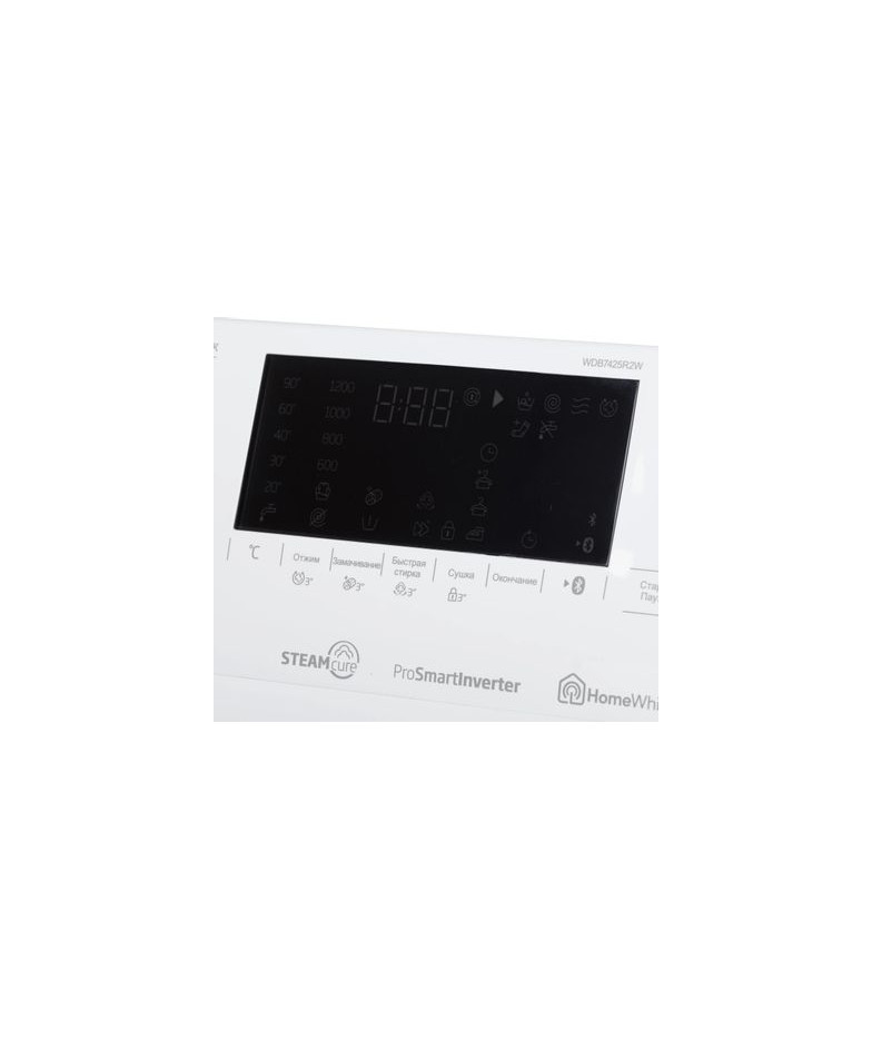 Стиральная машина  BEKO WDB7425R2W, с фронтальной загрузкой, с паром, 7кг, 1200об/мин, с сушкой, инверторная купить в Санкт-Пете