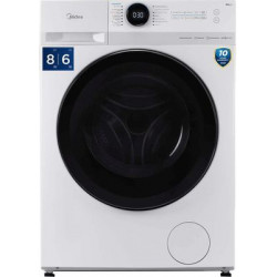 Стиральная машина Midea MF200D80WBS/W-RU, с фронтальной загрузкой, с паром, 8кг, 1400об/мин, с сушкой, инверторная купить в Санк