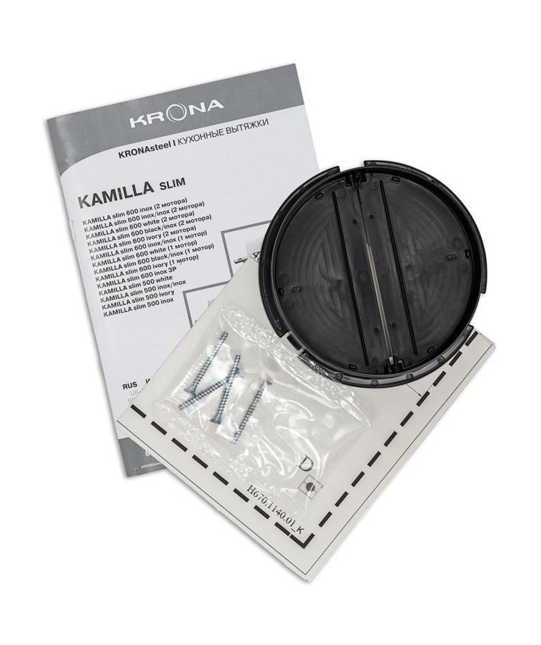 Вытяжка Krona Kamilla slim 600 white (2 мотора) купить в Санкт-Петербурге и Москве