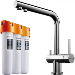 Смеситель для кухни с фильтром Omoikiri Nagano-C + Pure drop Lite хром 4146.8028 купить в Санкт-Петербурге и Москве