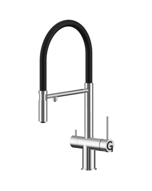 Смеситель для кухни Rivelato Adria 1523517 cromo с подключением к фильтру, гибким изливом, хром купить в Санкт-Петербурге и Моск