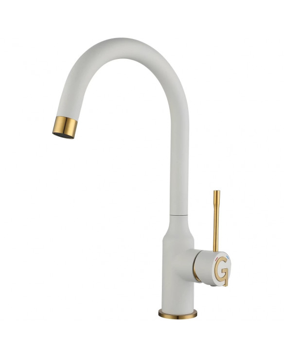 Смеситель для кухни Rivelato Garda 1923502 brina oro золотой/иней купить в Санкт-Петербурге и Москве