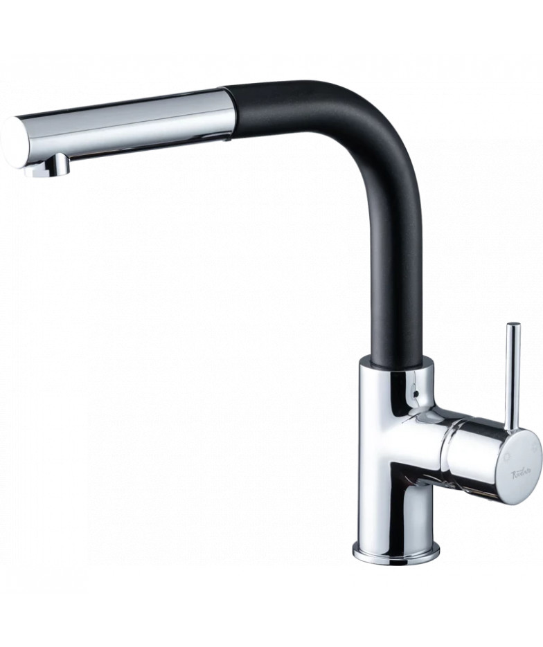 Смеситель для кухни Rivelato Ledro 9022208 antracite cromo с выдвижным изливом, хром/антрацит купить в Санкт-Петербурге и Москве