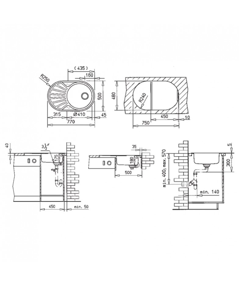 Кухонная мойка Teka DR 77 1B 1D 40127307 77x50 см, полированная сталь купить в Санкт-Петербурге и Москве