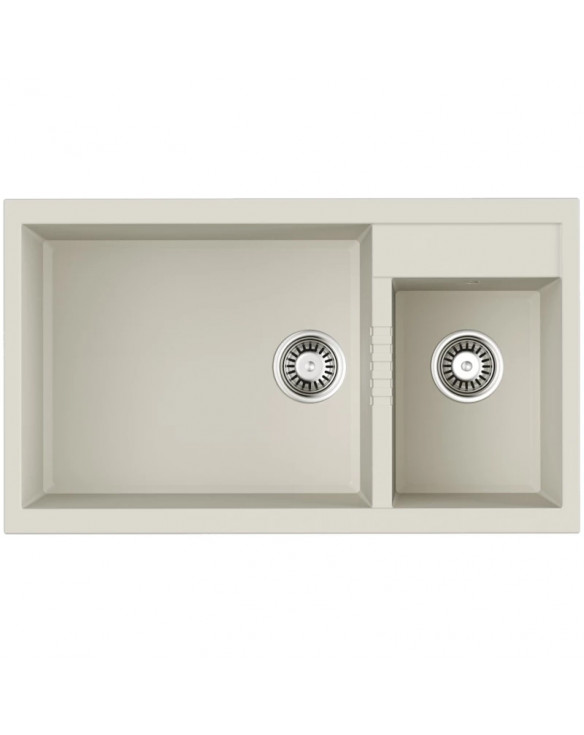Кухонная мойка Tetogranit Omoikiri Tedori 86-2-LB-WH белый 4993935 купить в Санкт-Петербурге и Москве