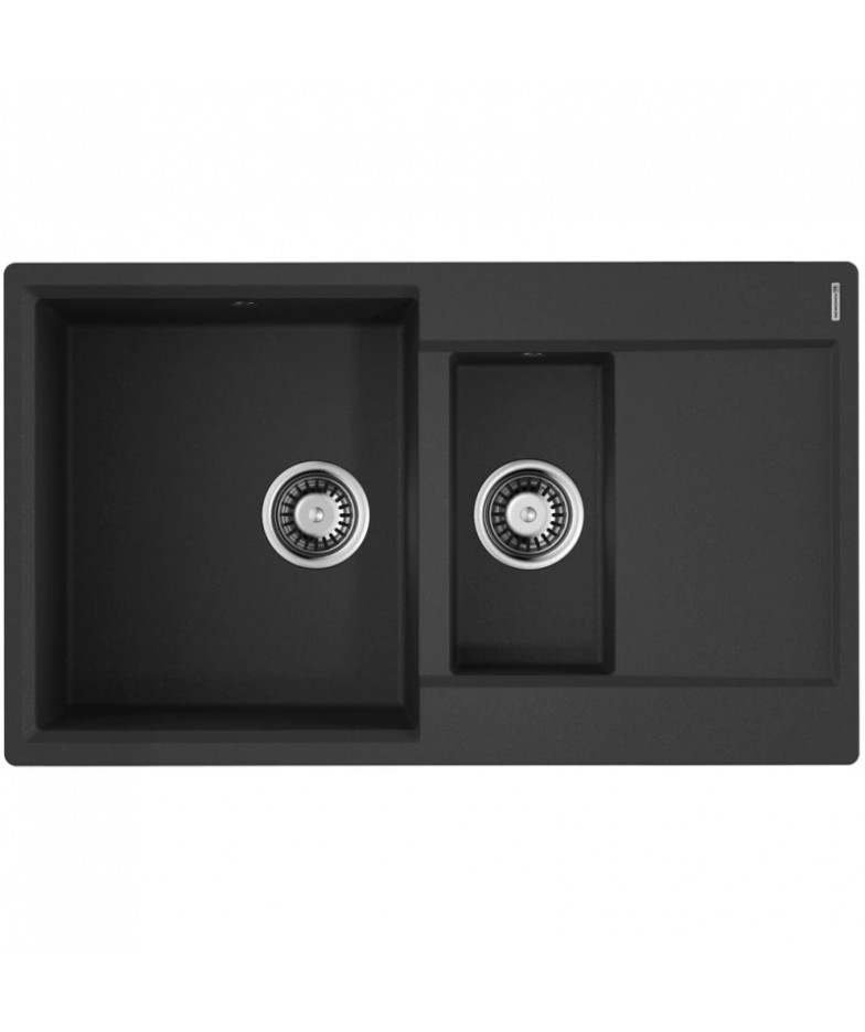 Кухонная мойка Artgranit Omoikiri Daisen 86-2-BL черный 4993477 купить в Санкт-Петербурге и Москве