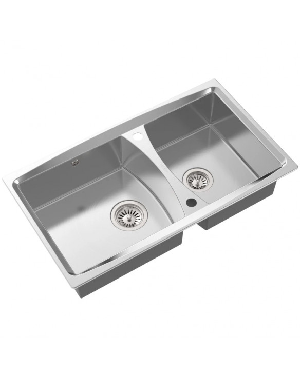 Кухонная мойка Oulin матовая сталь OL-S8203 купить в Санкт-Петербурге и Москве