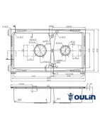 Кухонная мойка Oulin матовая сталь OL-S8203 купить в Санкт-Петербурге и Москве