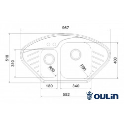 Кухонная мойка Oulin матовая сталь OL-310 купить в Санкт-Петербурге и Москве