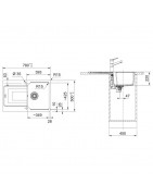 Кухонная мойка Fragranit Franke Urban UBG 611-78 миндаль 114.0595.350 купить в Санкт-Петербурге и Москве