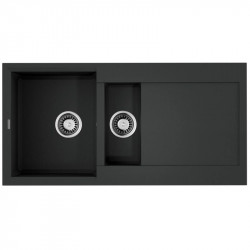 Кухонная мойка Tetogranit Omoikiri Sakaime 100-2-BL черный 4993892 купить в Санкт-Петербурге и Москве