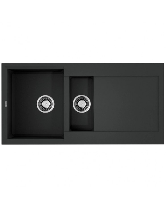Кухонная мойка Tetogranit Omoikiri Sakaime 100-2-BL черный 4993892 купить в Санкт-Петербурге и Москве