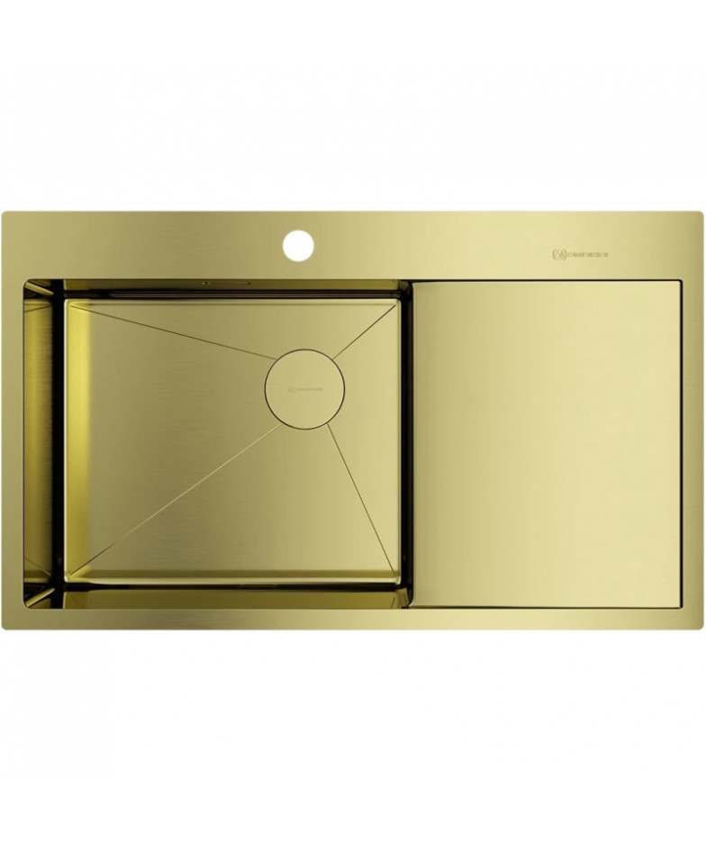 Кухонная мойка Omoikiri Akisame 86-LG-L Side светлое золото 4997045 купить в Санкт-Петербурге и Москве