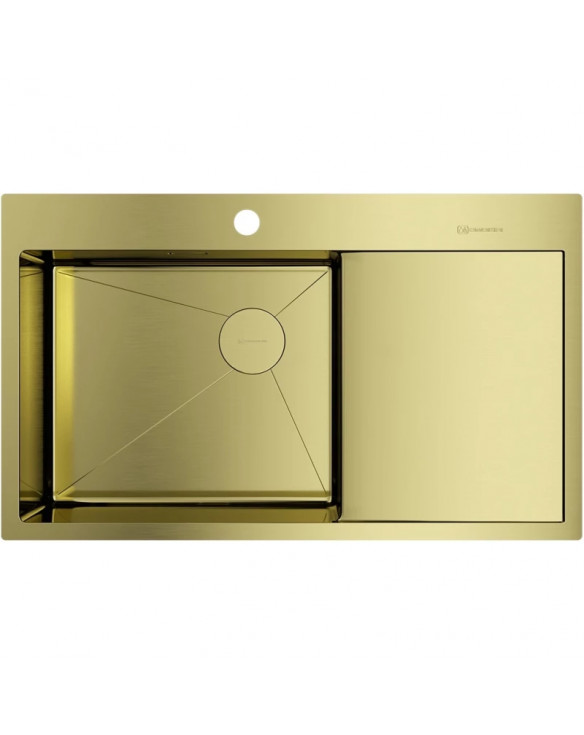 Кухонная мойка Omoikiri Akisame 86-LG-L Side светлое золото 4997045 купить в Санкт-Петербурге и Москве
