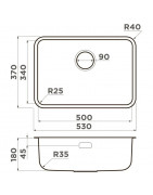 Кухонная мойка Omoikiri Omi 53-U/I-GB Ultra Mini графит 4997418 купить в Санкт-Петербурге и Москве