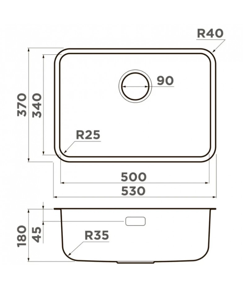 Кухонная мойка Omoikiri Omi 53-U/I-GB Ultra Mini графит 4997418 купить в Санкт-Петербурге и Москве
