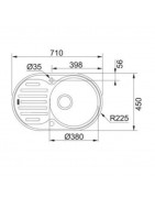 Кухонная мойка Franke Polar PXN 611-71 декоративная сталь 101.0443.084 купить в Санкт-Петербурге и Москве