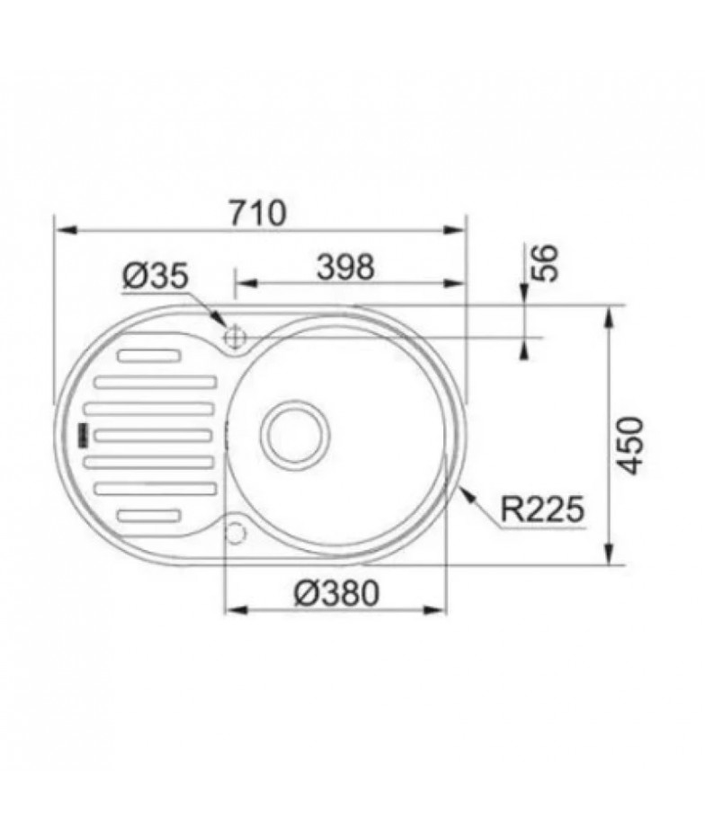 Кухонная мойка Franke Polar PXN 611-71 декоративная сталь 101.0443.084 купить в Санкт-Петербурге и Москве