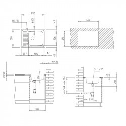 Кухонная мойка Teka Classic 1B 1/2D декоративная сталь 40109611 купить в Санкт-Петербурге и Москве