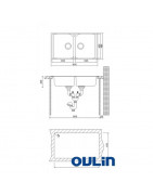 Кухонная мойка Oulin матовая сталь OL-S8201 купить в Санкт-Петербурге и Москве