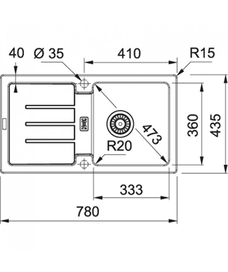 Кухонная мойка Franke Strata STG 614-78 бежевый 114.0312.541 купить в Санкт-Петербурге и Москве